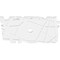 Ekena Millwork Novo Architectural Grade PVC Ceiling Medallion, 38"W x 25 3/8"H x 3"ID x 13 1/2"C x 1"P, One-Piece CMP38X25NO-03000 - alternate 4